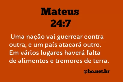 Mateus 24:7 NTLH