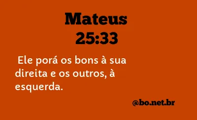 Mateus 25:33 NTLH