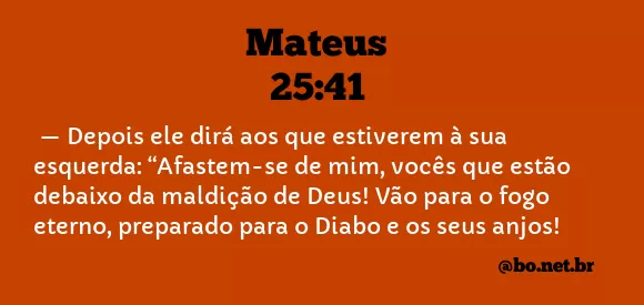 Mateus 25:41 NTLH