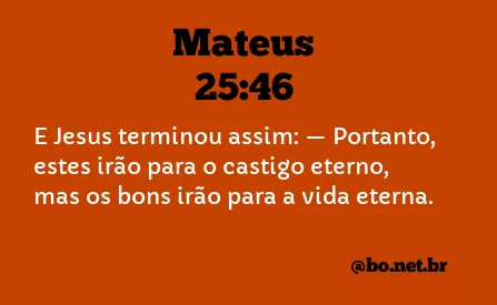 Mateus 25:46 NTLH