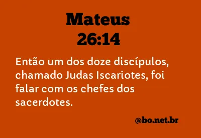 Mateus 26:14 NTLH