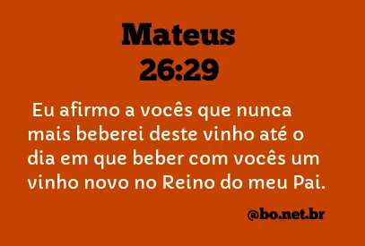 Mateus 26:29 NTLH