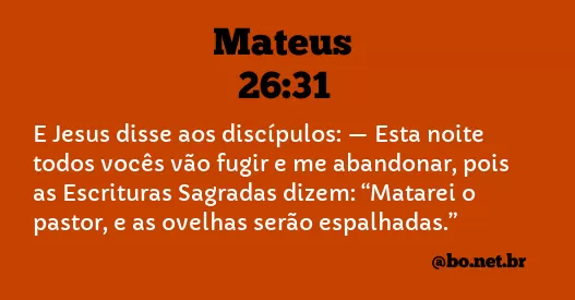 Mateus 26:31 NTLH
