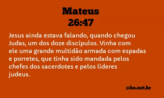 Mateus 26:47 NTLH