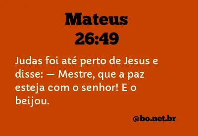 Mateus 26:49 NTLH