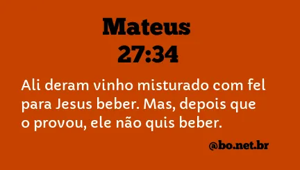 Mateus 27:34 NTLH