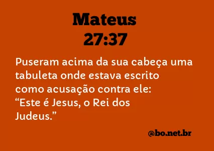 Mateus 27:37 NTLH