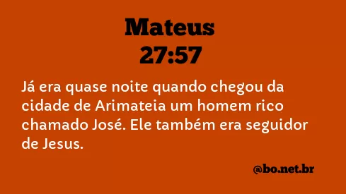 Mateus 27:57 NTLH