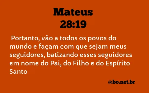 Mateus 28:19 NTLH