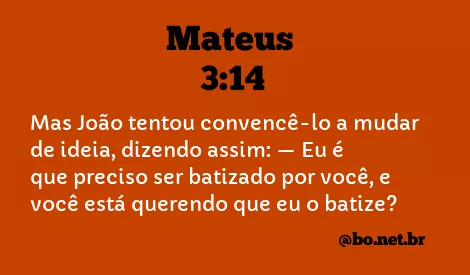 Mateus 3:14 NTLH
