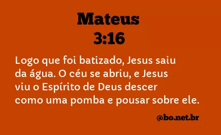 Mateus 3:16 NTLH