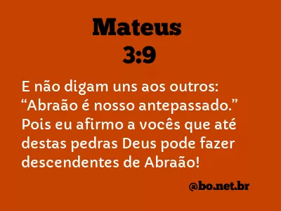 Mateus 3:9 NTLH