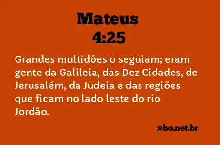 Mateus 4:25 NTLH