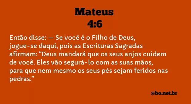 Mateus 4:6 NTLH