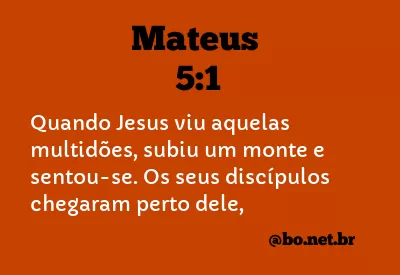 Mateus 5:1 NTLH