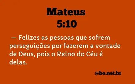 Mateus 5:10 NTLH