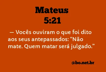 Mateus 5:21 NTLH