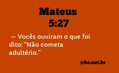 Mateus 5:27 NTLH