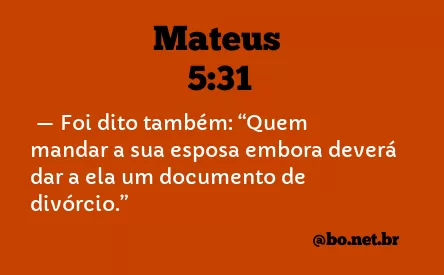 Mateus 5:31 NTLH