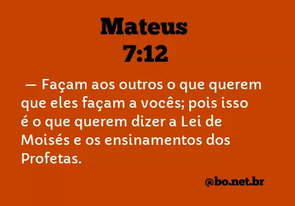 Mateus 7:12 NTLH