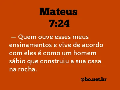 Mateus 7:24 NTLH