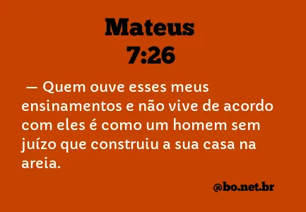 Mateus 7:26 NTLH