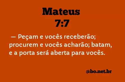 Mateus 7:7 NTLH