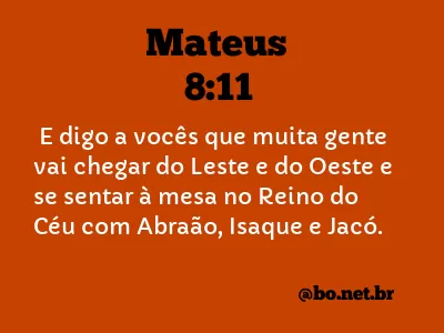 Mateus 8:11 NTLH
