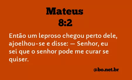 Mateus 8:2 NTLH