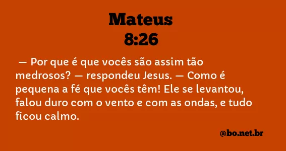 Mateus 8:26 NTLH