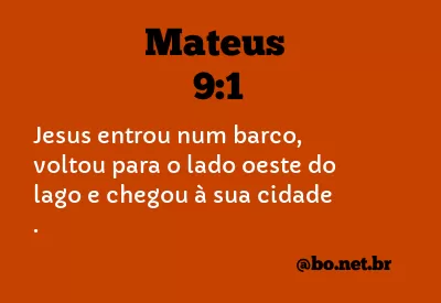 Mateus 9:1 NTLH