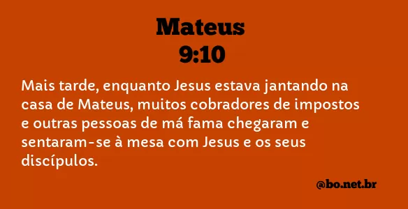 Mateus 9:10 NTLH