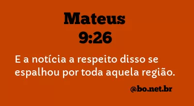 Mateus 9:26 NTLH