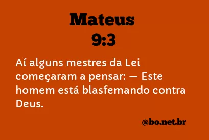Mateus 9:3 NTLH