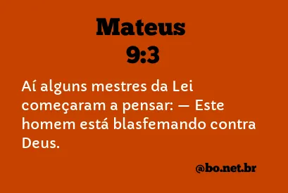 Mateus 9:3 NTLH