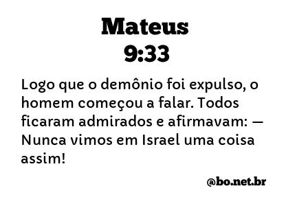 Mateus 9:33 NTLH
