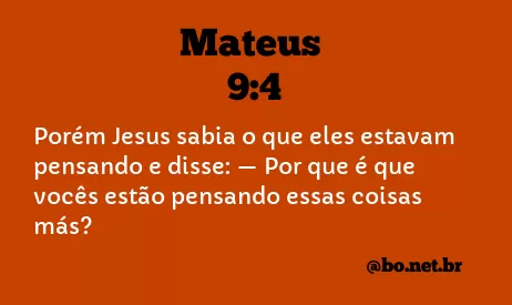 Mateus 9:4 NTLH