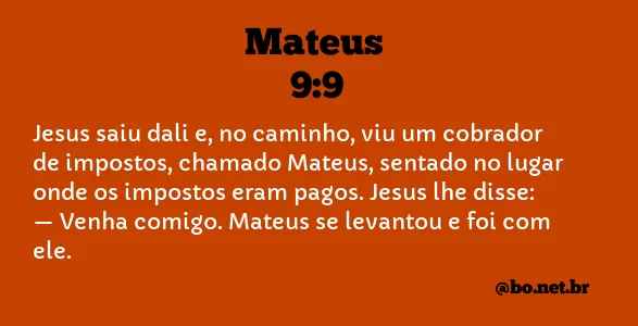 Mateus 9:9 NTLH