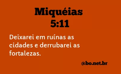 Miquéias 5:11 NTLH