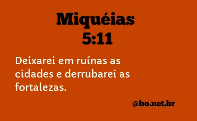 Miquéias 5:11 NTLH