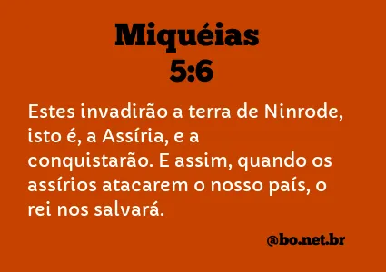 Miquéias 5:6 NTLH