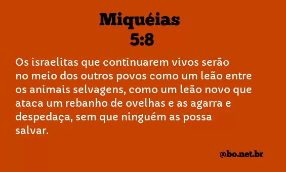 Miquéias 5:8 NTLH