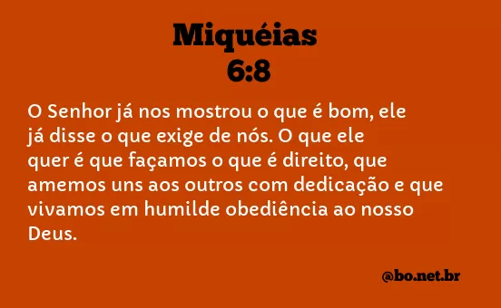 Miquéias 6:8 NTLH