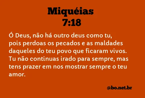 Miquéias 7:18 NTLH