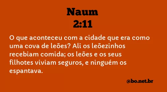 Naum 2:11 NTLH