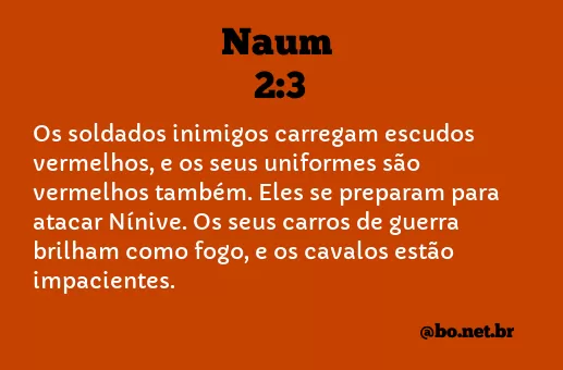 Naum 2:3 NTLH