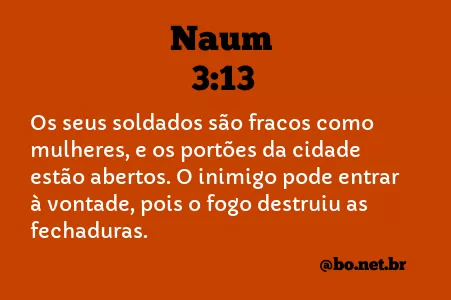 Naum 3:13 NTLH