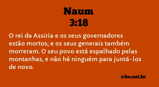 Naum 3:18 NTLH