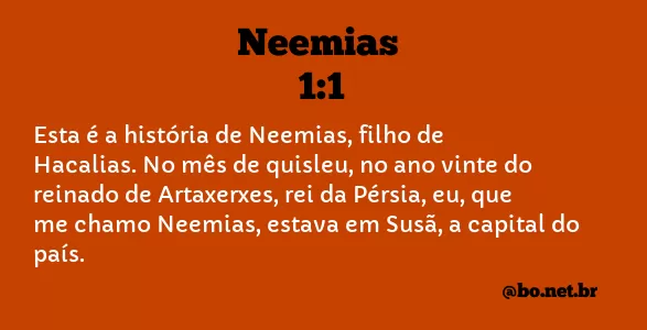 Neemias 1:1 NTLH