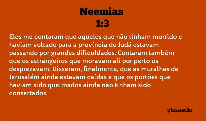 Neemias 1:3 NTLH